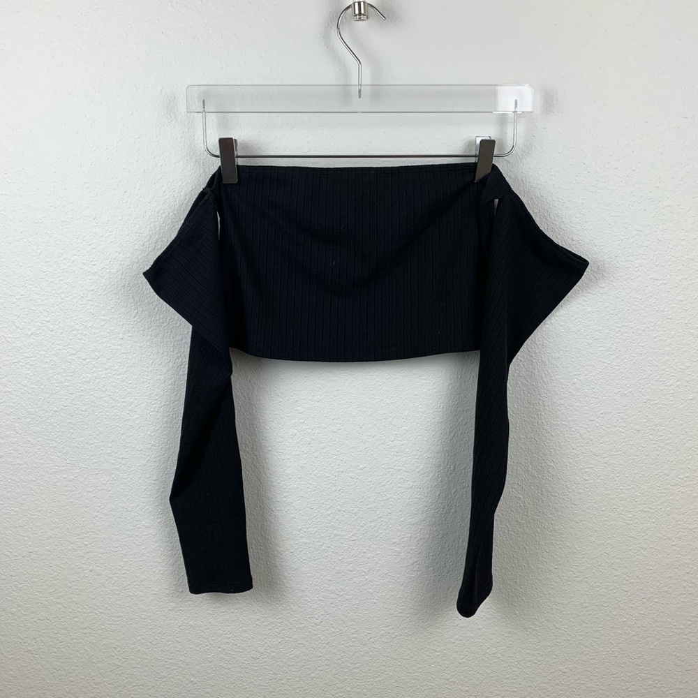 Lovers + Friends Bells Crop Sweater in Black - Picture 5 of 9